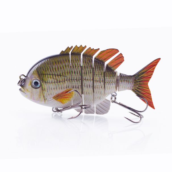 Hanlin 10cm 37g Multi Jointed Fishing Lures Wobbler Hard Body Bluegill Swimbaits Sinking Sunfish Crankbait Bait Trout Tackle_desvips.com