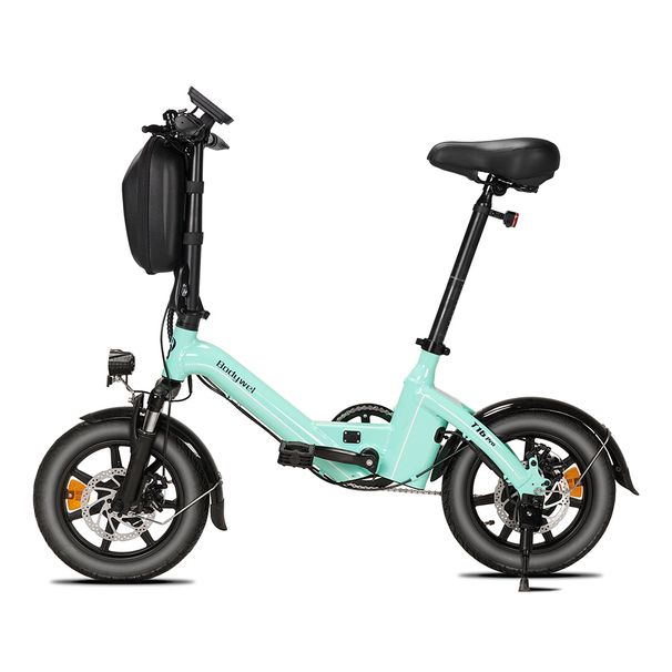 Bodywel T16 Pro 14" Folding Electric Bike 360Wh Mini E-Bike Support App_desvips.com