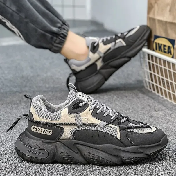 breathable Mesh Sports Summer New Men's Trendy And Versatile Casual Running Shoes With Elevated Height Inside Lhshoe_desvips.com