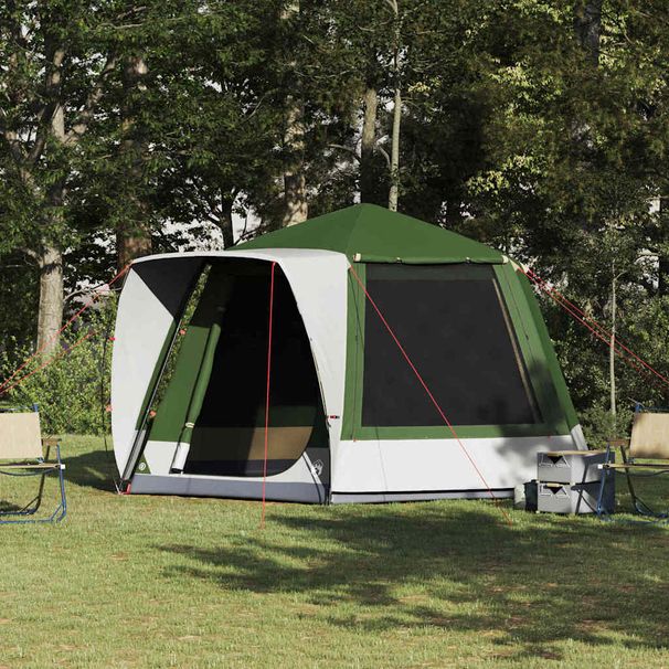 Waterproof Camping Tent - Polyester Fabric - Blue, Gray, Orange, Green - 420 X 420 X 227 Cm - Durable And Secure - Easy To Maintain_desvips.com