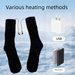 Winter Warm USB Charging Long Tube Cold-proof Outdoor Skiing Cycling Electric Heating Socks_desvips.com