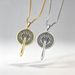 European And American Jewelry Wholesale Titanium Warrior Stainless Steel Pendant Vintage Viking Shield Sword Flower_desvips.com
