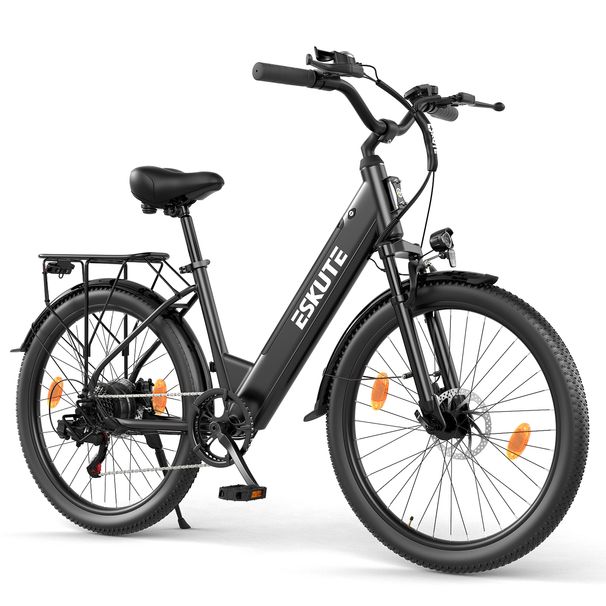 ESKUTE C100 Plus City Electric Bike 26" 250W Motor, 36V13AH Battery_desvips.com