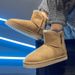 Winter Home Thickened Warm Snow Shoes Women's Cotton Slippers High-top Fleece Boots Men's Outdoor Trendy_desvips.com