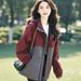 Casual Patchwork Hooded Jacket For Women, Spring And Autumn 2025 New Loose Plus Size Fashionable Outerwear_desvips.com
