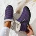 Women's Waterproof Snow Boots With Side Zipper - Lightweight Winter Shoes With Non-Slip PU Sole & Faux Fur Lining For Outdoor & Daily Wear_desvips.com