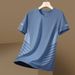 Men's Summer New Short-sleeve T-shirt For Running And Fitness, Ice Silk Thin Mesh Casual Top_desvips.com