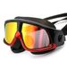 Adult swimming goggles High definition anti-fog diving goggles large frame silicone electroplated flat light swimming glasses_desvips.com