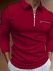 Men's Stylish Dual-Zip Collar Golf Polo Shirt - Breathable Cotton Blend Long Sleeve Activewear For Casual & Outdoor Sports (Multiple Colors Available)_desvips.com