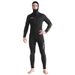 Ouzo 5mm Hooded Men Cold-Proof Thickened Long-Sleeve Surfing Jellyfish Women Warm One-Piece Diving Suit_desvips.com