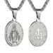 New Summer Style Niche Pendant Necklace With Double-sided Portrait Medal And Cross Pendant, Made Of Titanium Steel_desvips.com