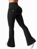 European And American Size Blockbuster Overalls Women's Pockets Yoga Pants Flared Pants Hip-lifting Sports Tight Fitness Pants_desvips.com