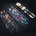 Outdoor Tableware 1010 Stainless Steel Tableware Set 10 Piece Portable Creative Western Tableware Knife, Fork, Spoon And Straw Combination Gift_desvips.com