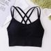 Sexy Women Tops Back Cross Strap Tank Top Push Up Running Sports Breathable Soft Fitness Beauty Solid Color Yoga Bra_desvips.com