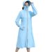 Women's Long Sleeve Sun Protection Dress - UPF50+ Full Coverage With Detachable Hood & UV Face Shield Lightweight Ice Silk Fabric For Summer_desvips.com