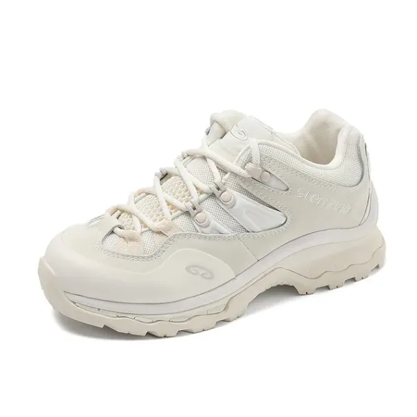 Genuine Leather Thick Soled Round Toe Sports with Mh for Breathability Comfort Casual and Versatile Outdoor Hiking_desvips.com