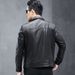 New Haining Genuine Men's First Layer Cowhide Turn-Down Collar Fashionable Motorcycle Short Leather Jacket Autumn Wear_desvips.com