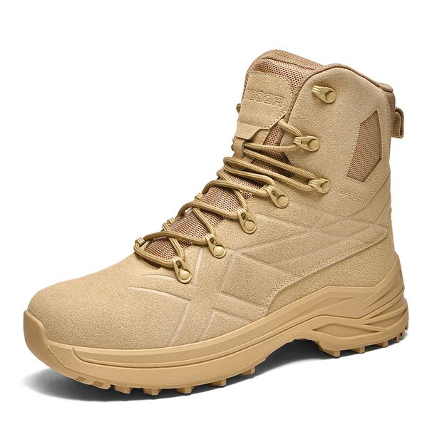 High-top Boots Anti-slip Breathable Casual Sports Wear-resistant Lace-up Low-top Outdoor Men Hiking Shoes_desvips.com