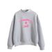 New Strawberry Milk Text Print Simple Harajuku Hoodie Long Sleeve Mid-Neck Sweatshirt_desvips.com