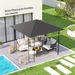 Ersatzdach Für Pavillon 3 X 3 M Wasserabweisend Pavillondach UPF30+ Ersatzbezug Oxford-Stoff, 370 G/m², Grau_desvips.com