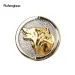 Golden White Wolf Head Flower Totem Relief Walking Cane Fashion Walking Stick Gentleman Crosier Knob Walking Stick 93cm_desvips.com