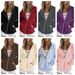 Oversize Zipper Solid Color Trendy Loose Plus Size Women's Cardigan Sweatshirt_desvips.com