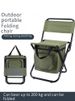 3-In-1 Portable Camping Chair With Cooler & Storage - Foldable Outdoor Chair With Backrest Insulated Ice Bag For Fishing Picnic & Hiking_desvips.com