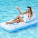 Premium Inflatable Pool Lounge Chair With Cup Holder Headrest Floating Sunbed For Adults Adjustable Backrest Footrest Heavy Duty PVC_desvips.com