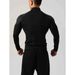 Men's Autumn Open-Front Stretchy Slim-Fit Sports Running Training Long-Sleeve Half-Zip Stand-Up Collar Sweatshirt_desvips.com