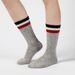 3 Pairs Merino Wool Men's Autumn Winter Thicken Leg Warm Outdoor Sports Hiking Riding Fashion Striped Mid-calf Socks_desvips.com