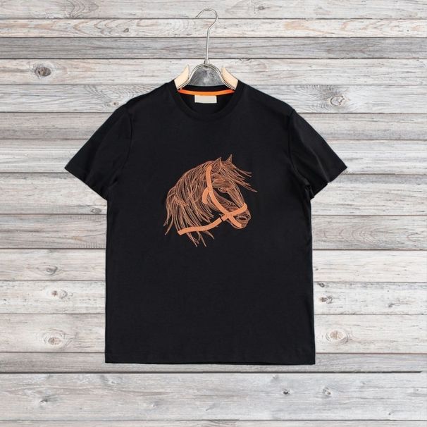 Summer Casual Short Versatile Loose New Printed Crew Neck Pure Cotton Men's T-Shirt Half Sleeve Trendy Clothing_desvips.com