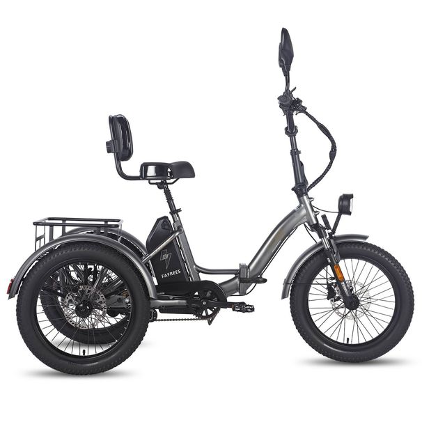 FAFREES F20 Mate Electric Tricycle 48V 23.45Ah Battery 500W 20 Inch Tires With Mirror And Rear Basket_desvips.com