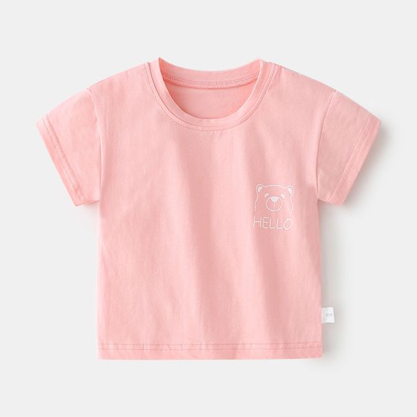 Children's Short-sleeve Lycra Cotton T-shirt For 0-3 Year Old Boys And Girls, Baby Half-sleeve Ultra-thin Top, Infant_desvips.com