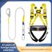 National European Standard High-Altitude Fall Protection Full-Body Five-Point Cushioning Double Hook Safety Belt_desvips.com