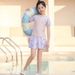 Stylish Princess Dress Children, Quick-drying, Sweet, Sun-protective, Suitable Vacations, Floral Print, New Two-piece_desvips.com