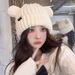 Fashion Women's Knitted Hat With Cat Ears, Autumn And Winter Thickened Warm Cute Hat, Japanese Style Wholesale_desvips.com