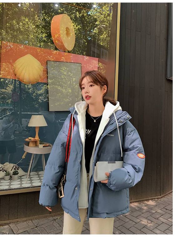 2024 Winter Down Women's New Thickened Internet Celebrity Korean Edition Loose Cotton Bread Jacket_desvips.com