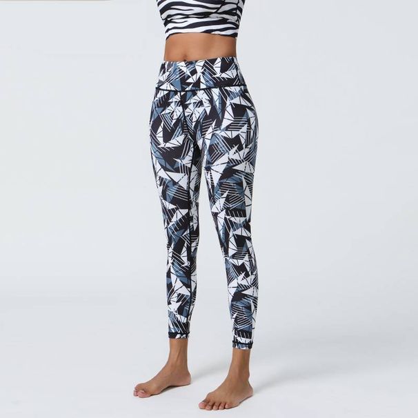European-size New Yoga Pants For Women's Nude Print Leggings Thin Sports Fitness Yoga Pants_desvips.com