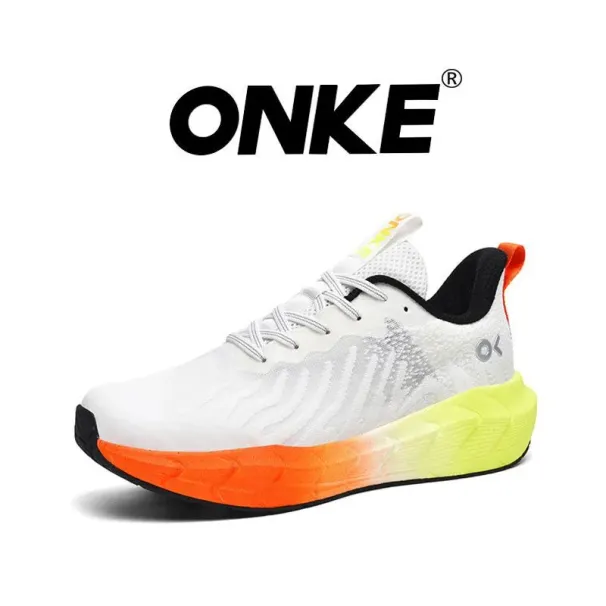 ONKE Free Shipping Designer Lightweight Shock-absorbing Mesh Breathable Running Jogging Shoes Exquisite White_desvips.com