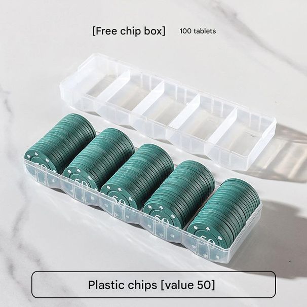 Single Denomination Poker Chips 100PCS ,Assorted Poker Chip Set 100PCS- For All Gaming Scenarios,Casino & Home Use_desvips.com