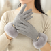 Winter Fleece Thickened Windproof German Velvet Mink Fur Cycling Driving Warm Touch Screen European And American Simple Cold-proof Women's Gloves_desvips.com