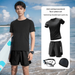Swimwear Plus Size Trunks Hot Spring Top Men's Swim Shorts Anti-Embarrassment Swimming Gear Full Set_desvips.com