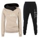 Women's Clothing Women's sweater suit, hoodie, two piece set, electrocardiogram, love map, trendy new style, women's trousers, long sleeves_desvips.com