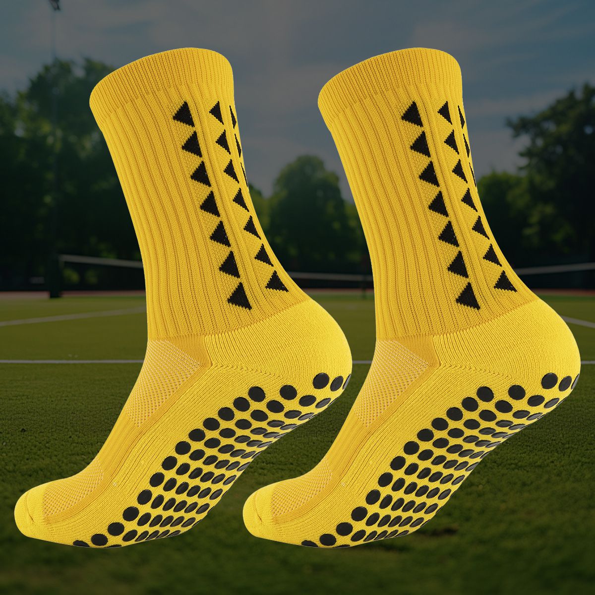 Adult High Thigh Non-Slip Soccer Socks Over-The-Knee Breathable Long Socks With Thick Towel Sole And Dotted Adhesive_desvips.com