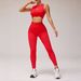 Women's Seamless Peach Hip Yoga Suit Tummy Control Slimming Running Sports Fitness Vest Pants_desvips.com