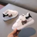 2025 New Kids shoes for leather Outdoor Running youth basketball sneakers black white veet Thick soled flat Height_desvips.com