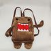 Domo Kun Plush Backpack Women Men Brown Stuffed Cute Small Shoulder Messenger Bag_desvips.com