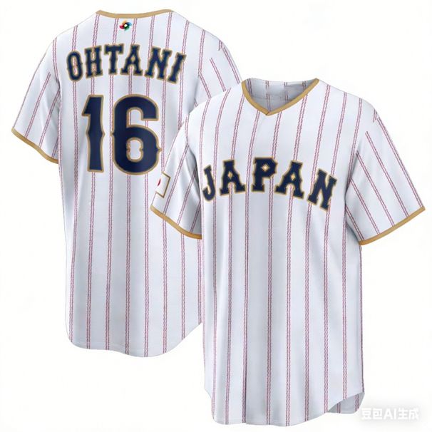 2026 Japan Jersey Ohtani 16 Men's White Pinstripe WBC Baseball Shirt Short Sleeve Fan Version Sportswear_desvips.com