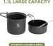 Qunature Ultralight Camping Pot 1.1L Collapsible Cup Cooking Pot Soup_desvips.com