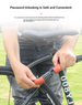 5-Digit Combination Cable Lock, 17.36mm Thick Steel Cable, Anti-Theft Bike Lock For Bicycle/Motorcycle/Door Handle_desvips.com